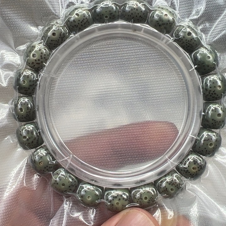 星月菩提手串4练手糯冰绿星月菩提单圈11