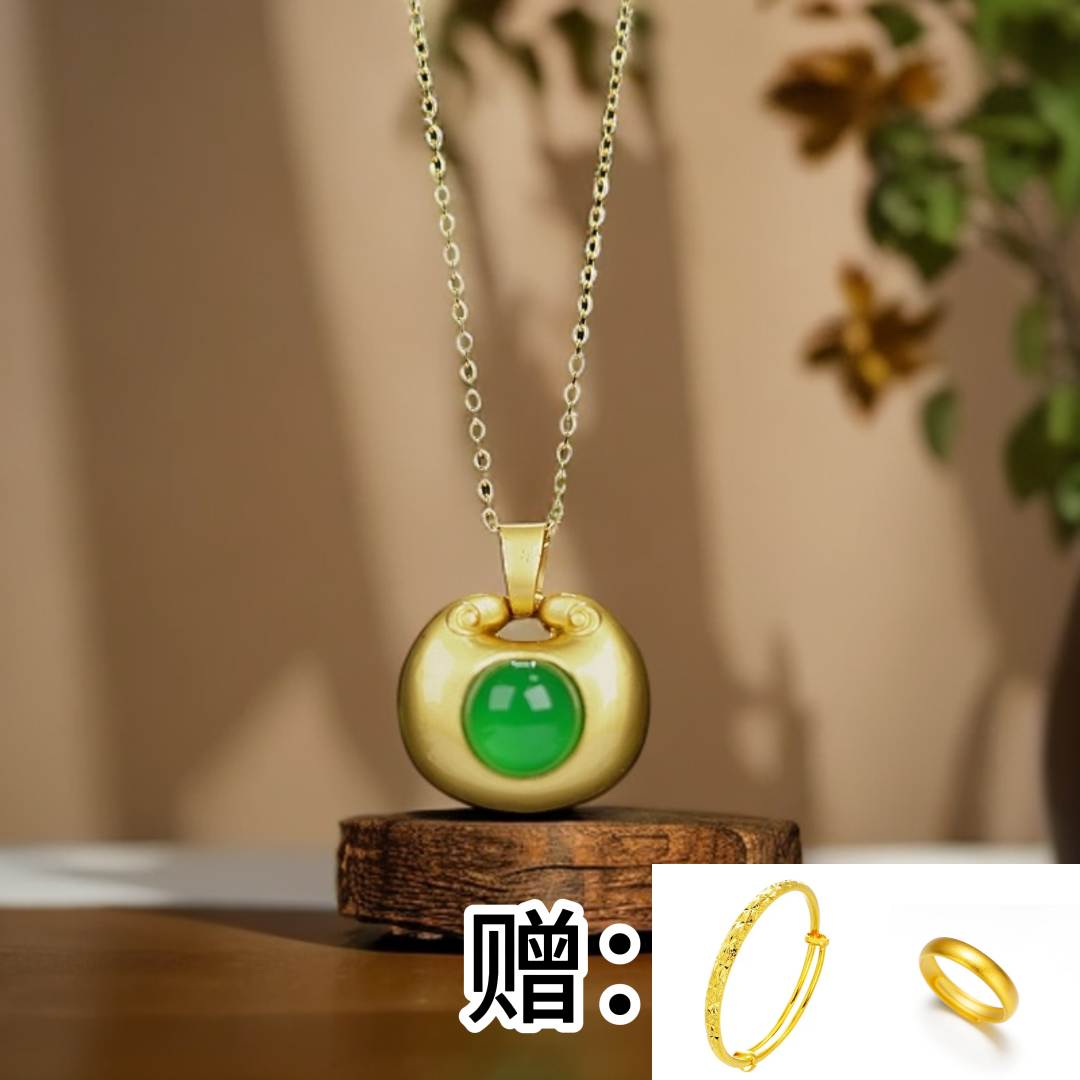 【直播专属】天然绿玛瑙胖福吊坠