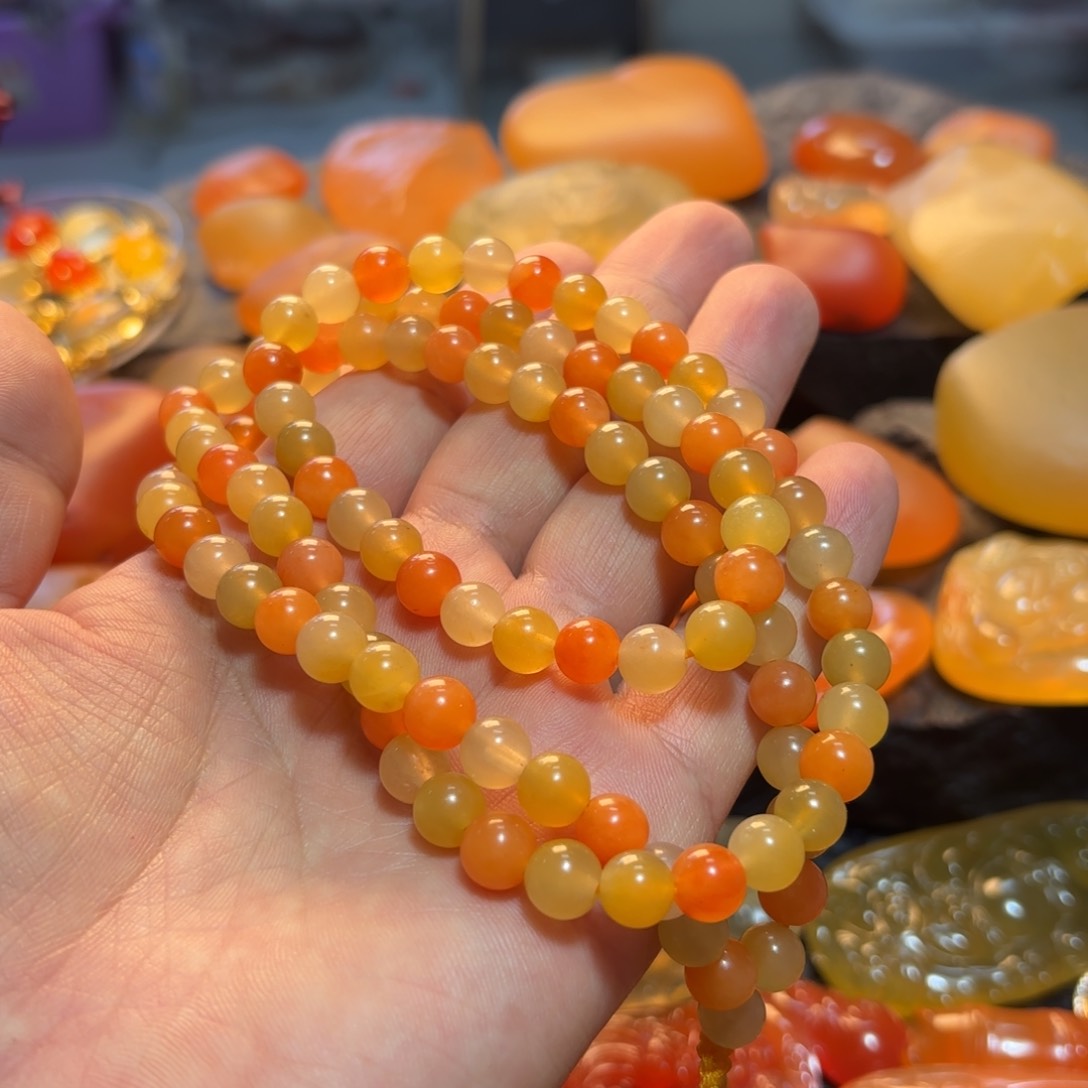 石英质玉手串未镶嵌暖***城