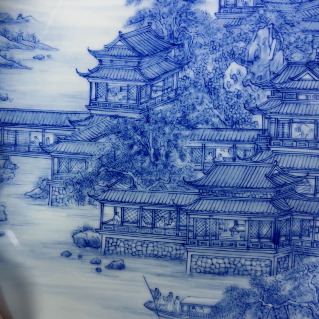 杯子探*者手工手绘的陶瓷，