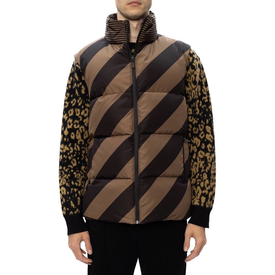 99新 FENDI/芬迪 8535/FENDI 棕色经典双面含羽马甲/48码/99新/
