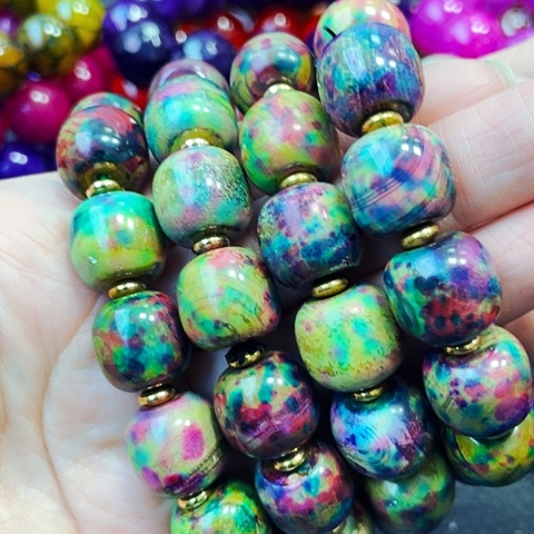 玛瑙/玉髓手链未镶嵌七彩药王石