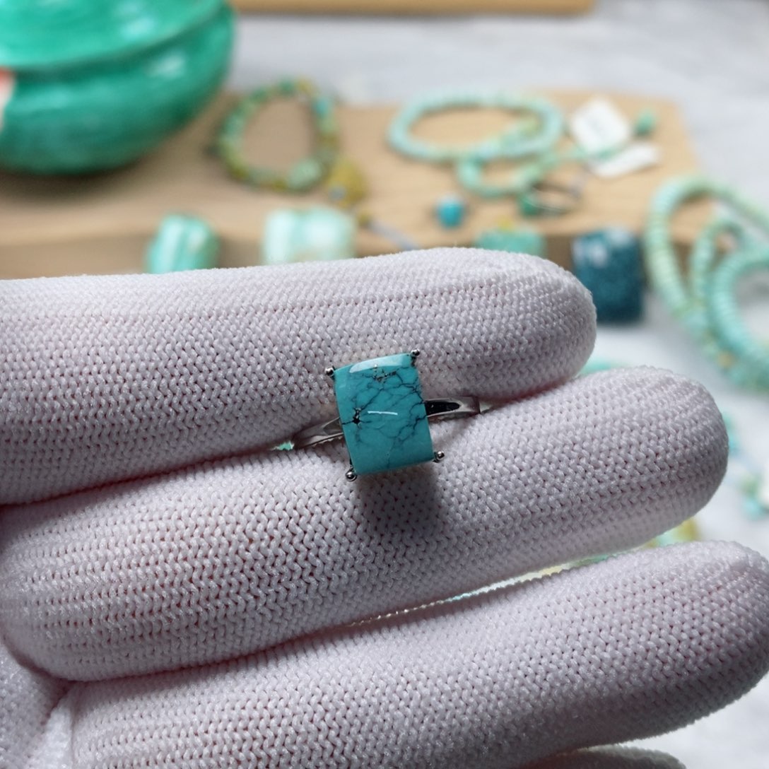 绿松石颈饰银S925镶嵌