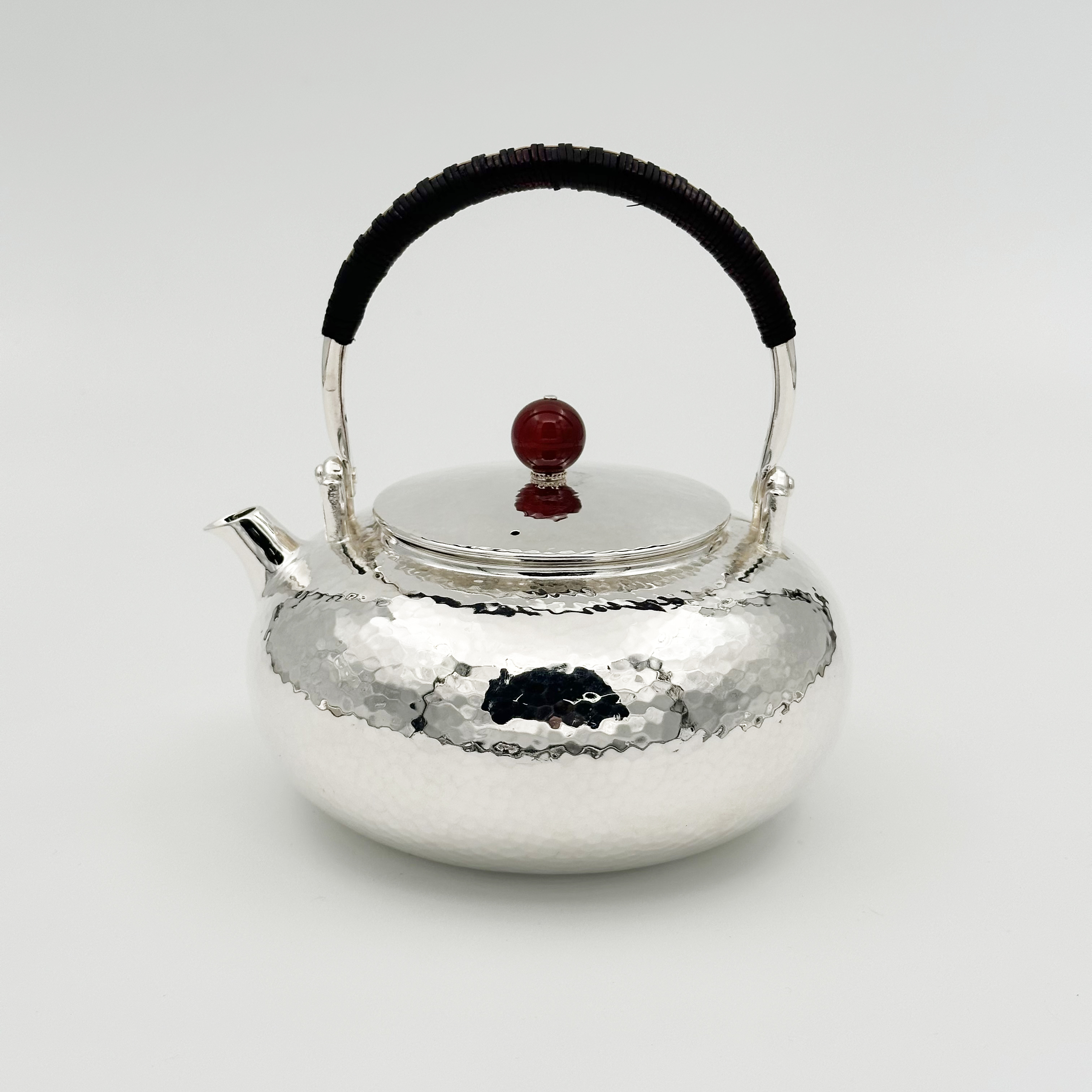 新品-手工素面锤纹烧水壶