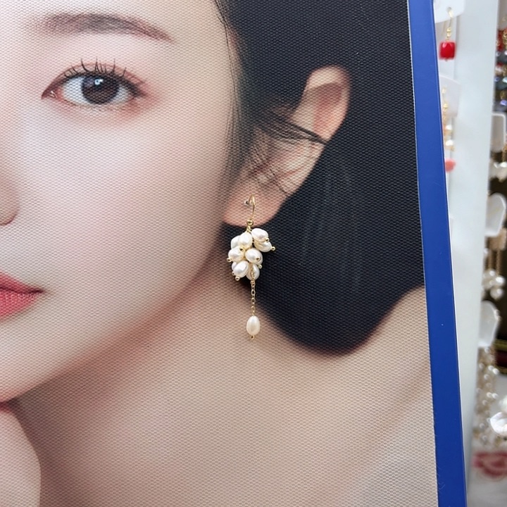 淡水珍珠发饰银S925镶嵌