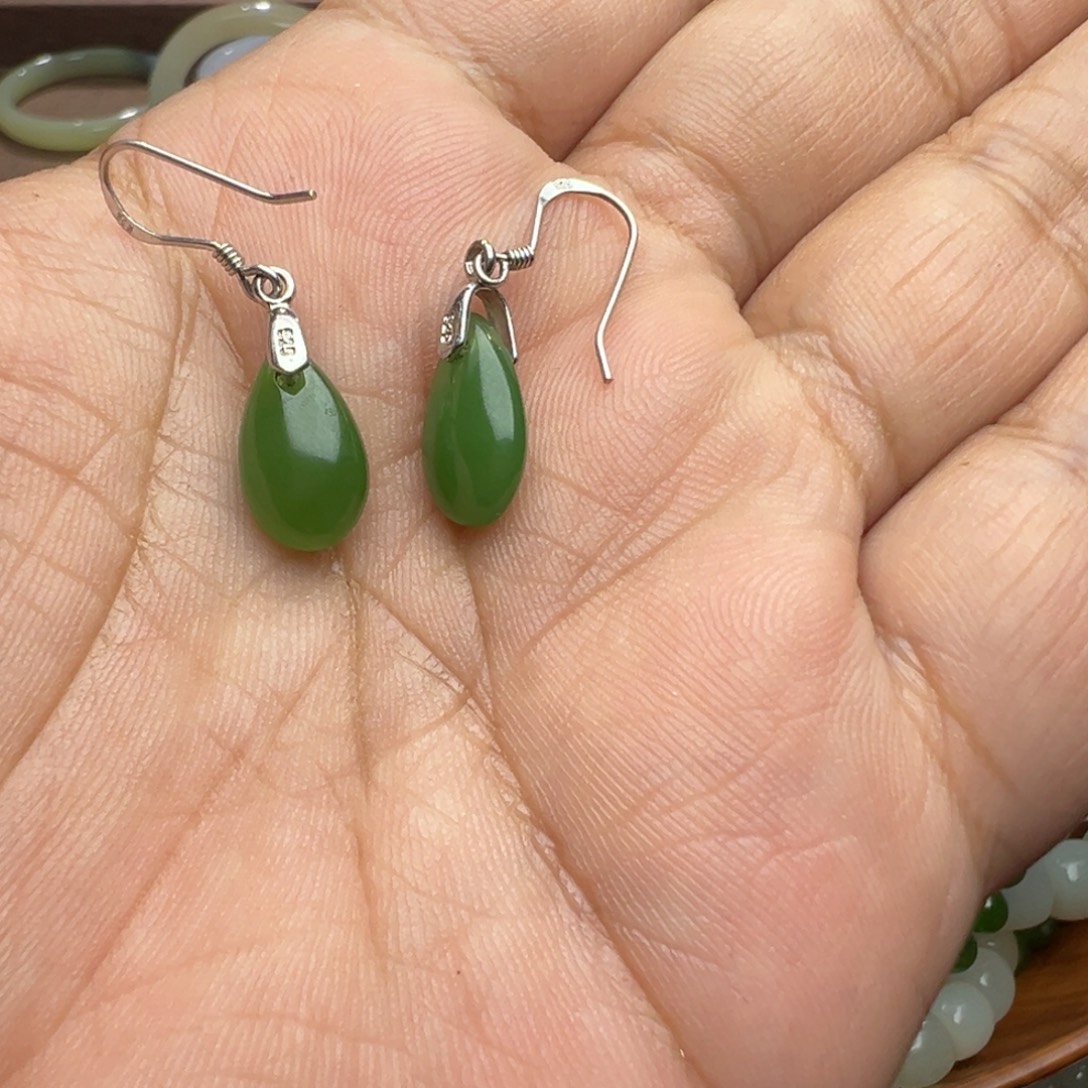 0***0和田玉银S925镶嵌颈饰