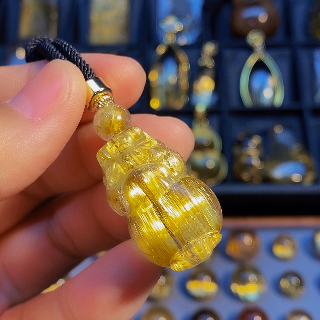 水晶颈饰未镶嵌天然钛晶貔貅吊坠