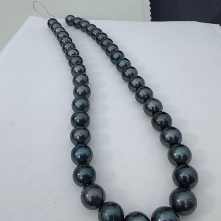 未镶嵌海水珍珠项链大溪地海水珍珠项链9.6-11.8