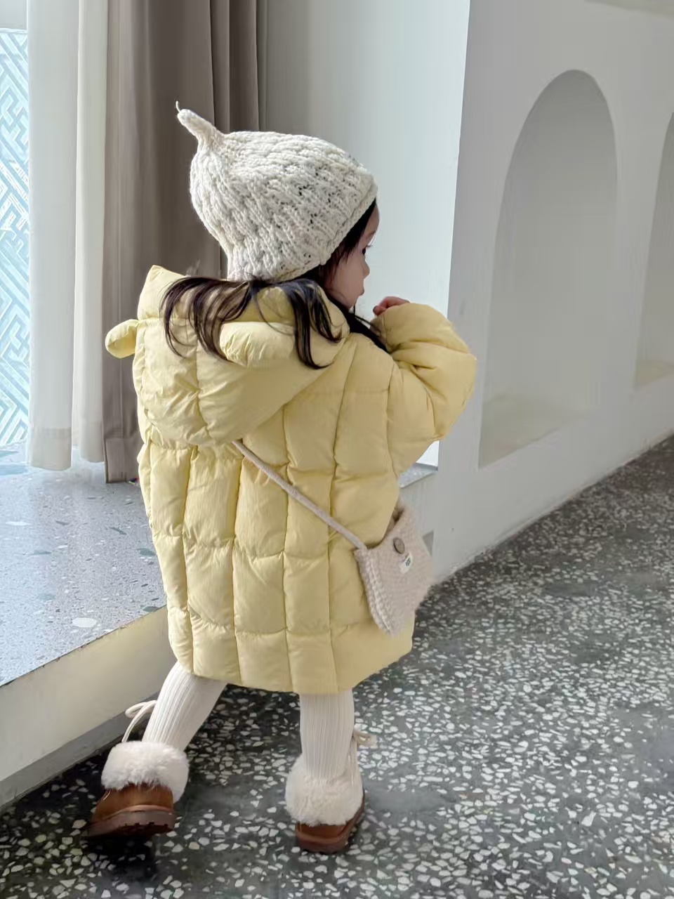 yùx.岩屿茜正品小熊耳朵婴童新国标90羽绒外套