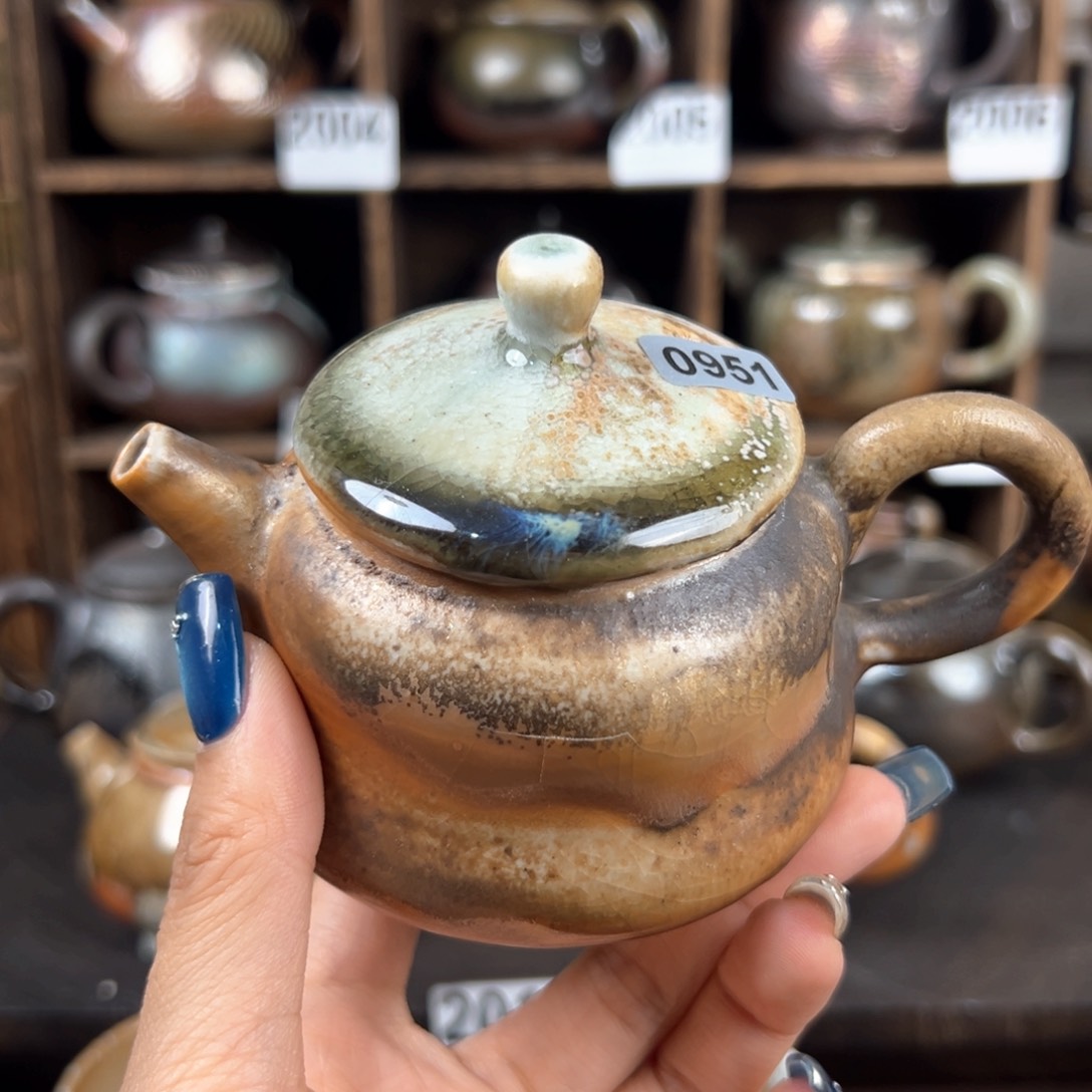 杯柴烧茶器中白壶