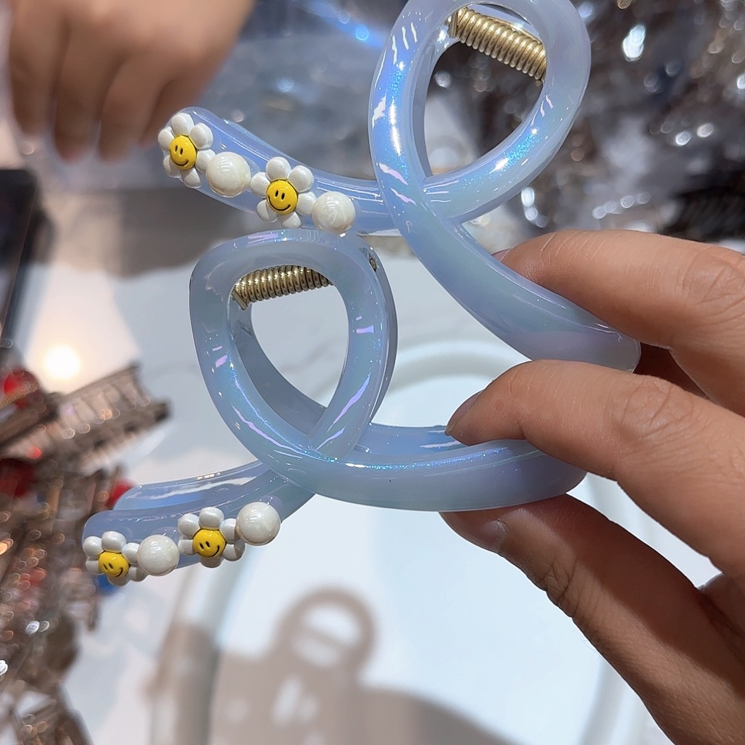 无非金属2个8公分蓝色双弹簧抓夹