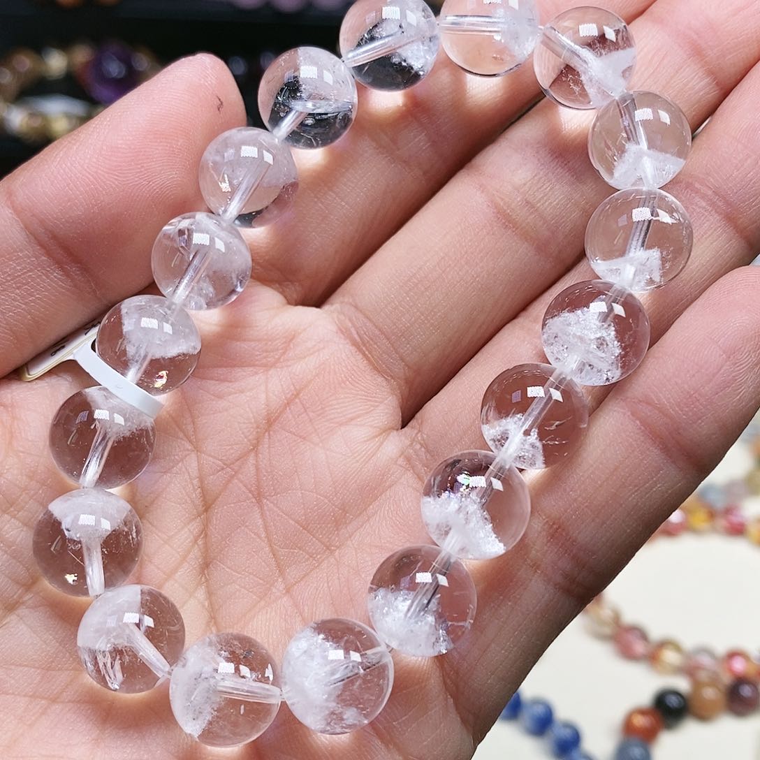 手串未镶嵌水晶白幽灵