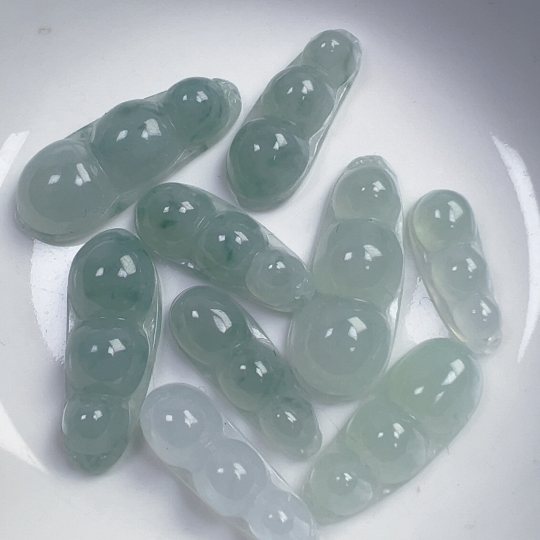 翡翠散珠翡翠飘花福豆一个可挑