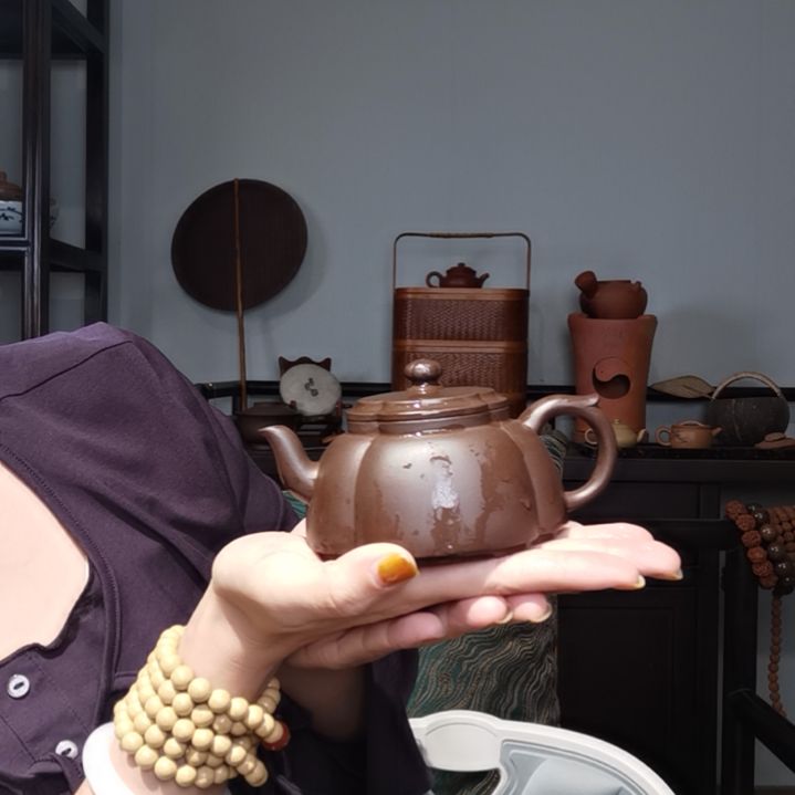 【闪购商品】紫砂茶壶茂*筋纹器半手