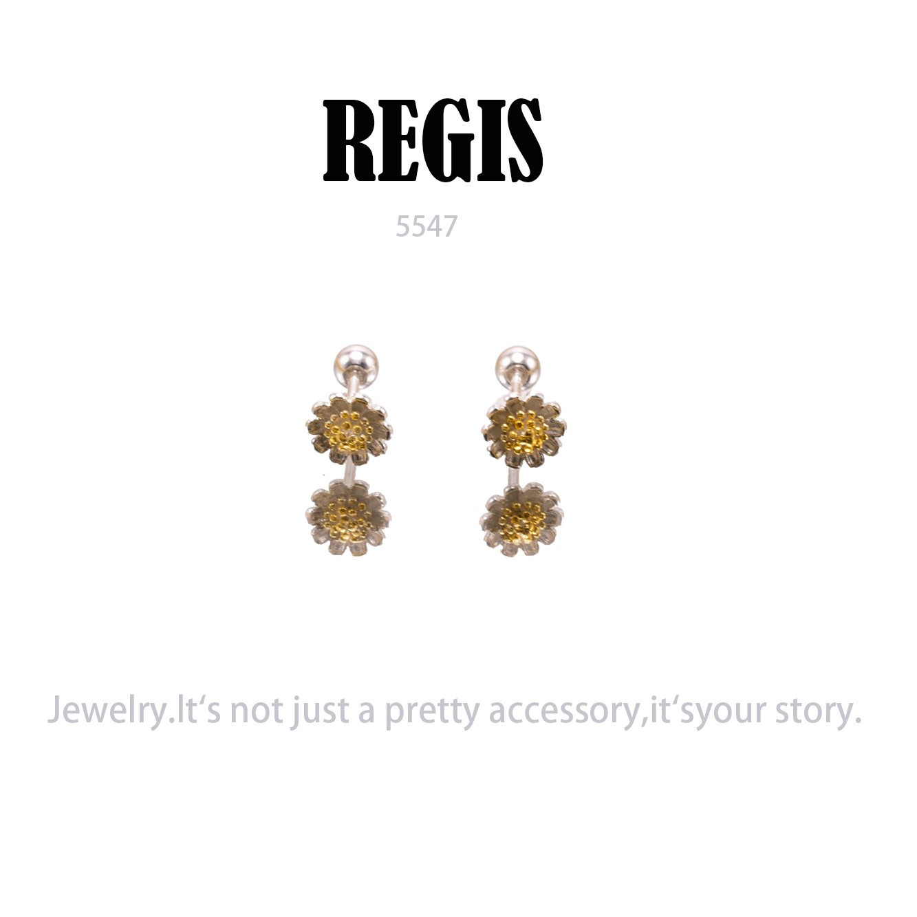 镀K金  REGIS  耳饰～5547