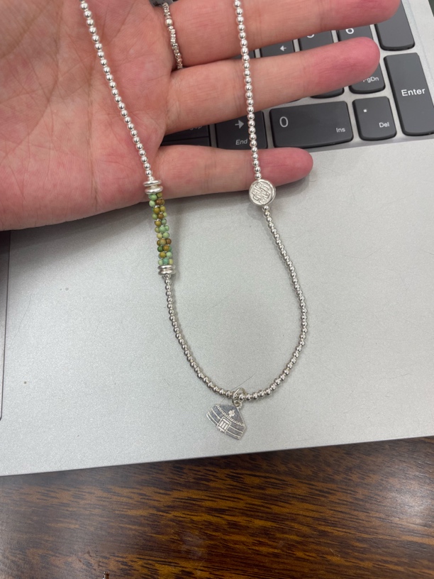 坠链均925银 项链 蒙古包 手工时尚百搭复古简约