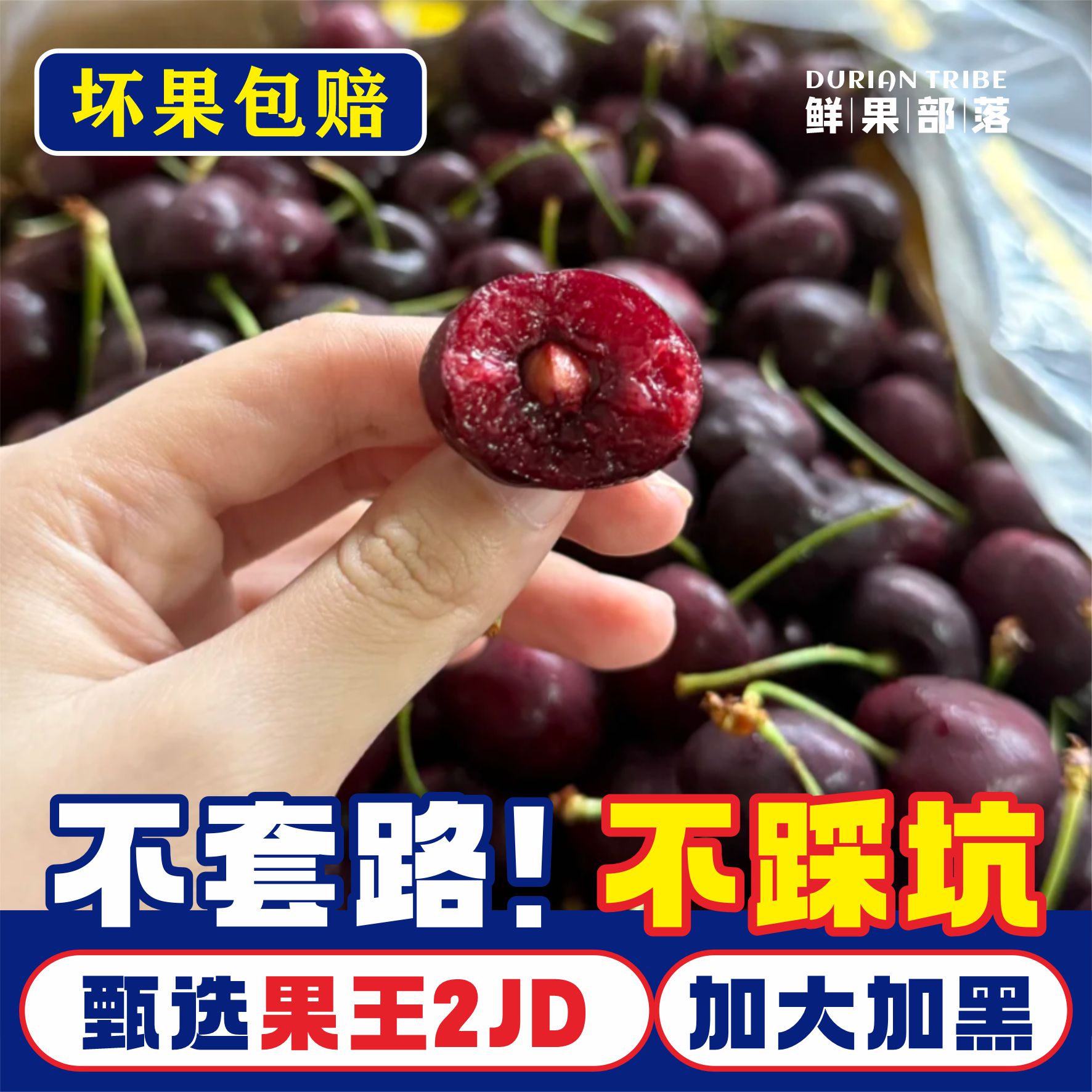 智利进口海运 车厘子 2JD级 2.5kg 盒装JJ桑提娜智利