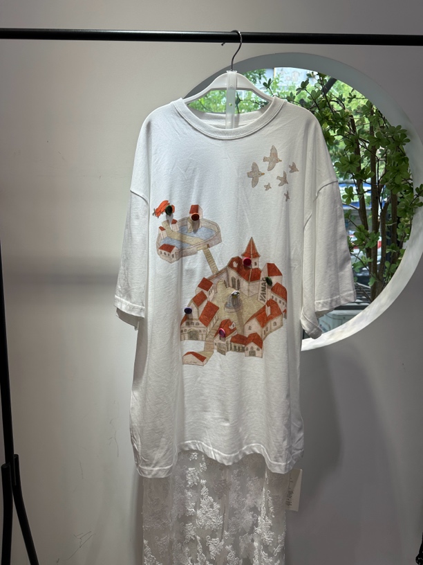 极简风短袖半裙套装