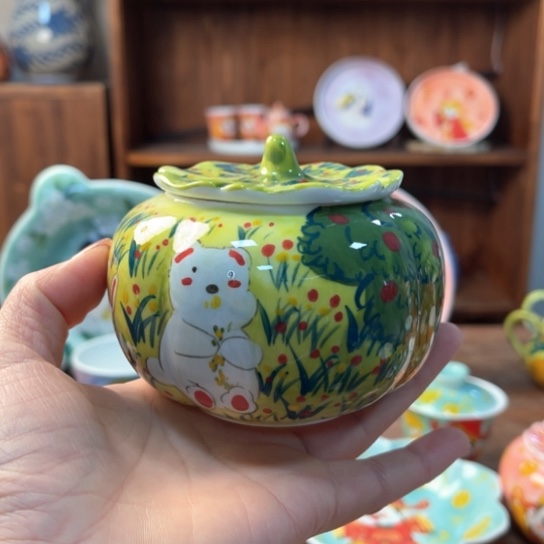 瓶景德镇釉下手绘陶瓷 