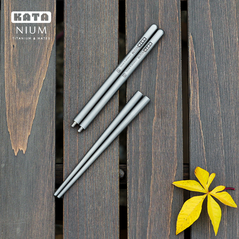 Katanium双节纯钛筷子(配短布袋）