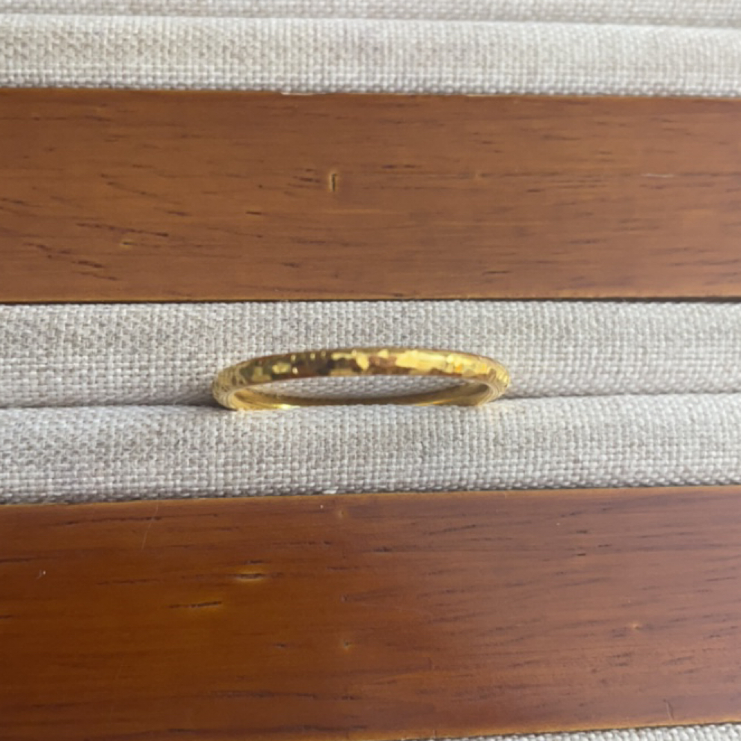 克重1.06 20号 圆筒碎冰冰戒指 足金999