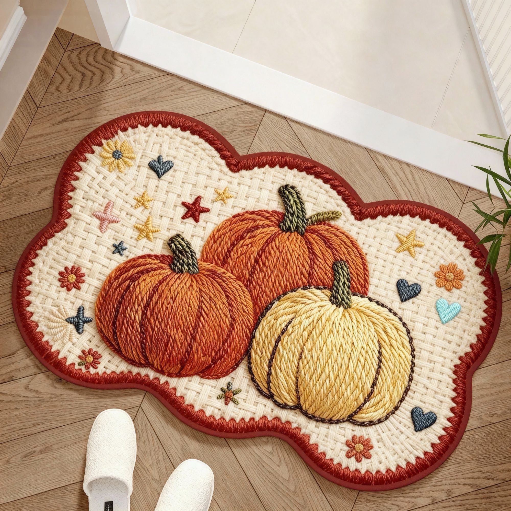 南瓜5D可爱风浴室玄关硅藻泥地垫吸水防滑脚垫