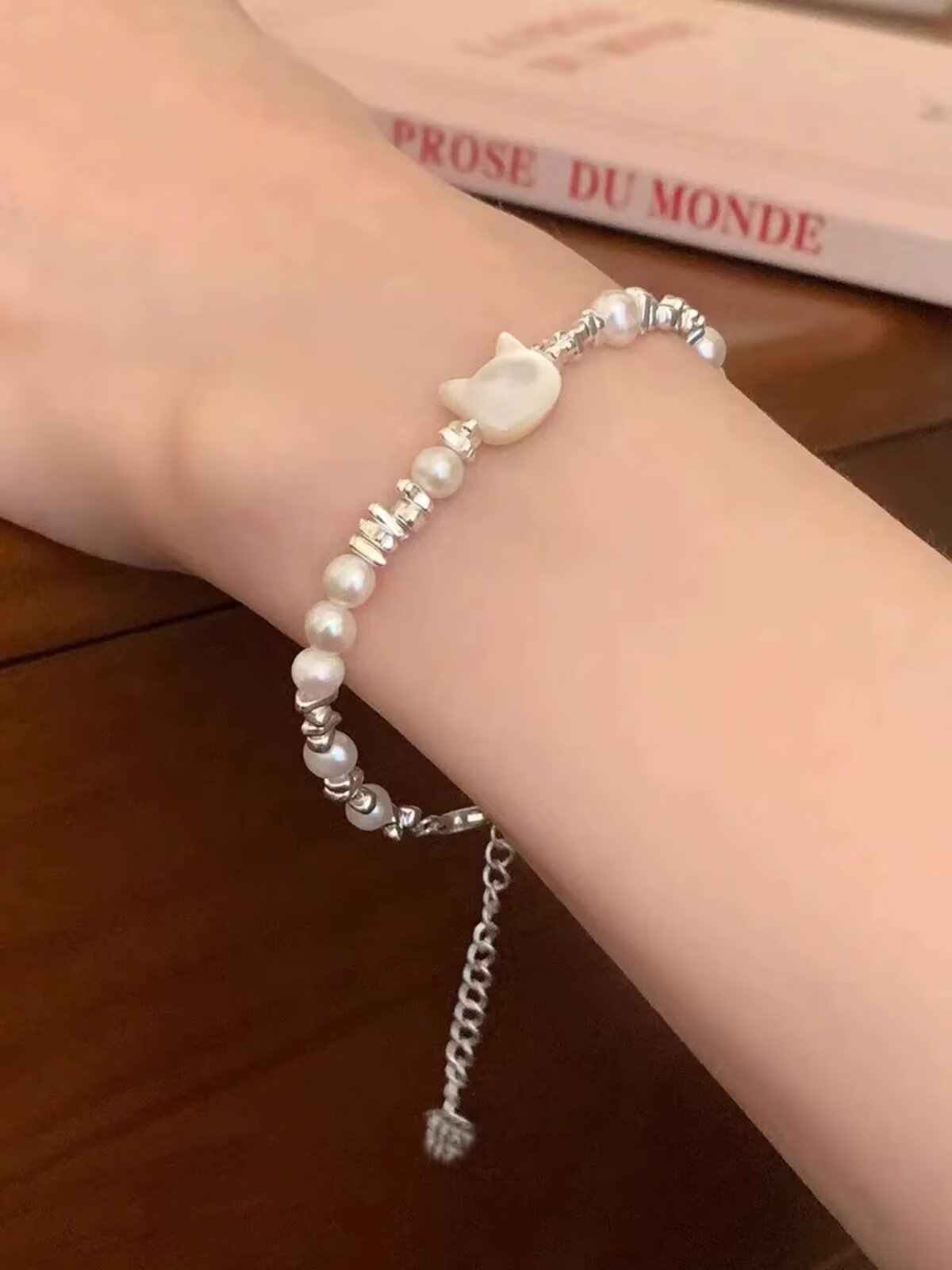 天然淡水珍珠4mm小众设计款手链（一物一拍）气质轻奢时尚百搭