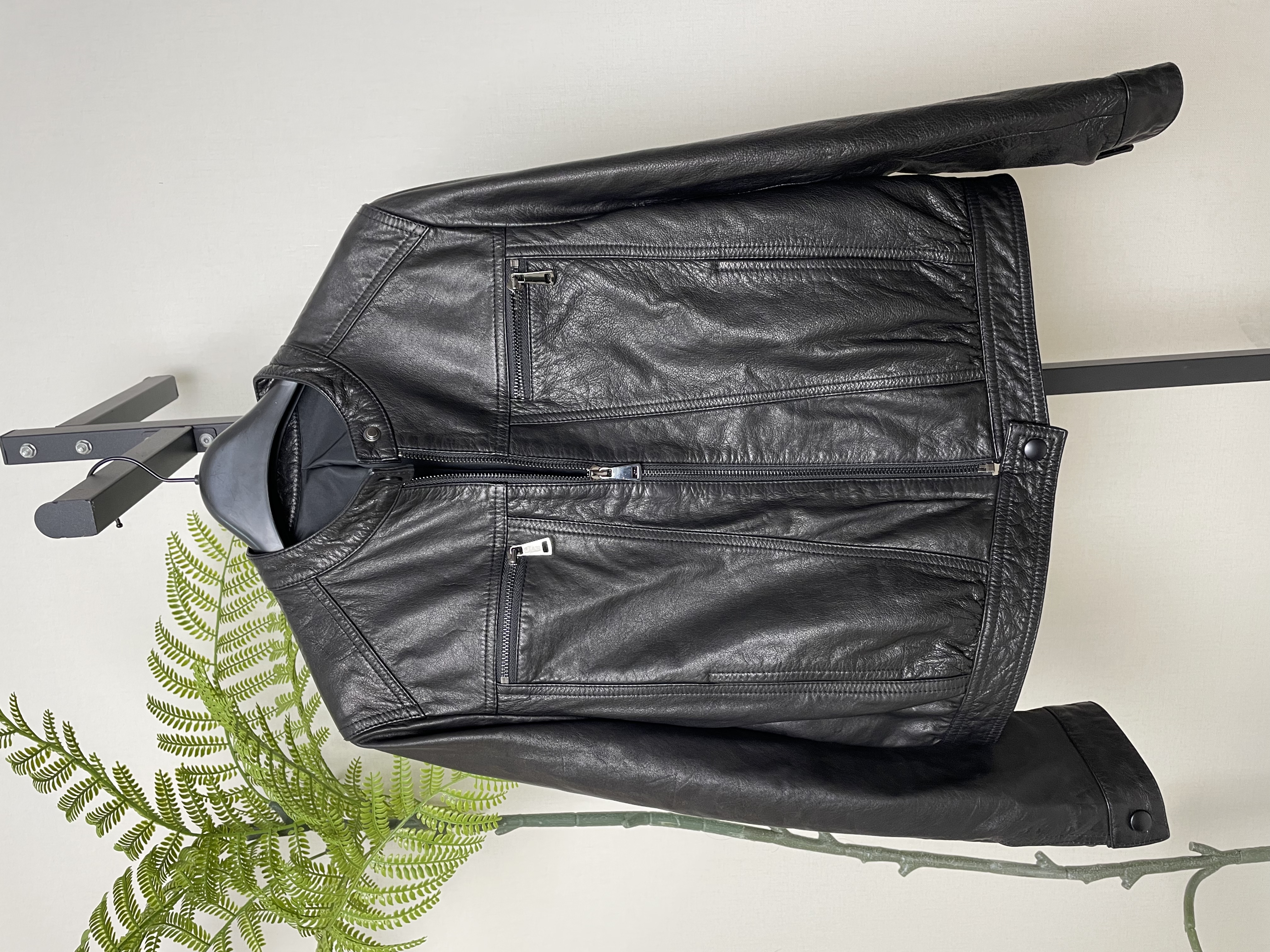 海宁真皮小牛皮春秋新款女士短款机车新中式百搭海宁皮衣女真皮