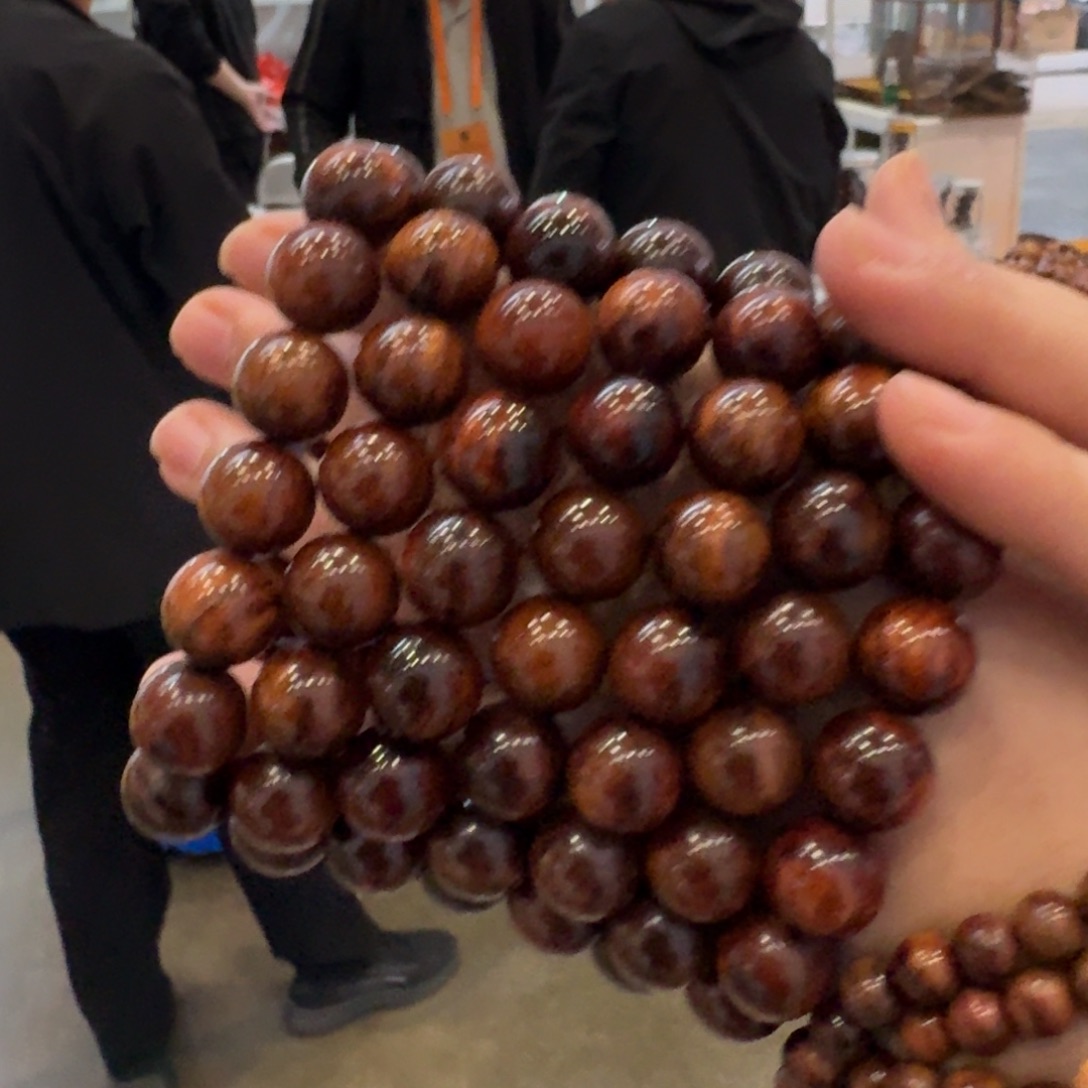 黄花梨/降香黄檀手串/手链家具料老料1.5规格海黄手串