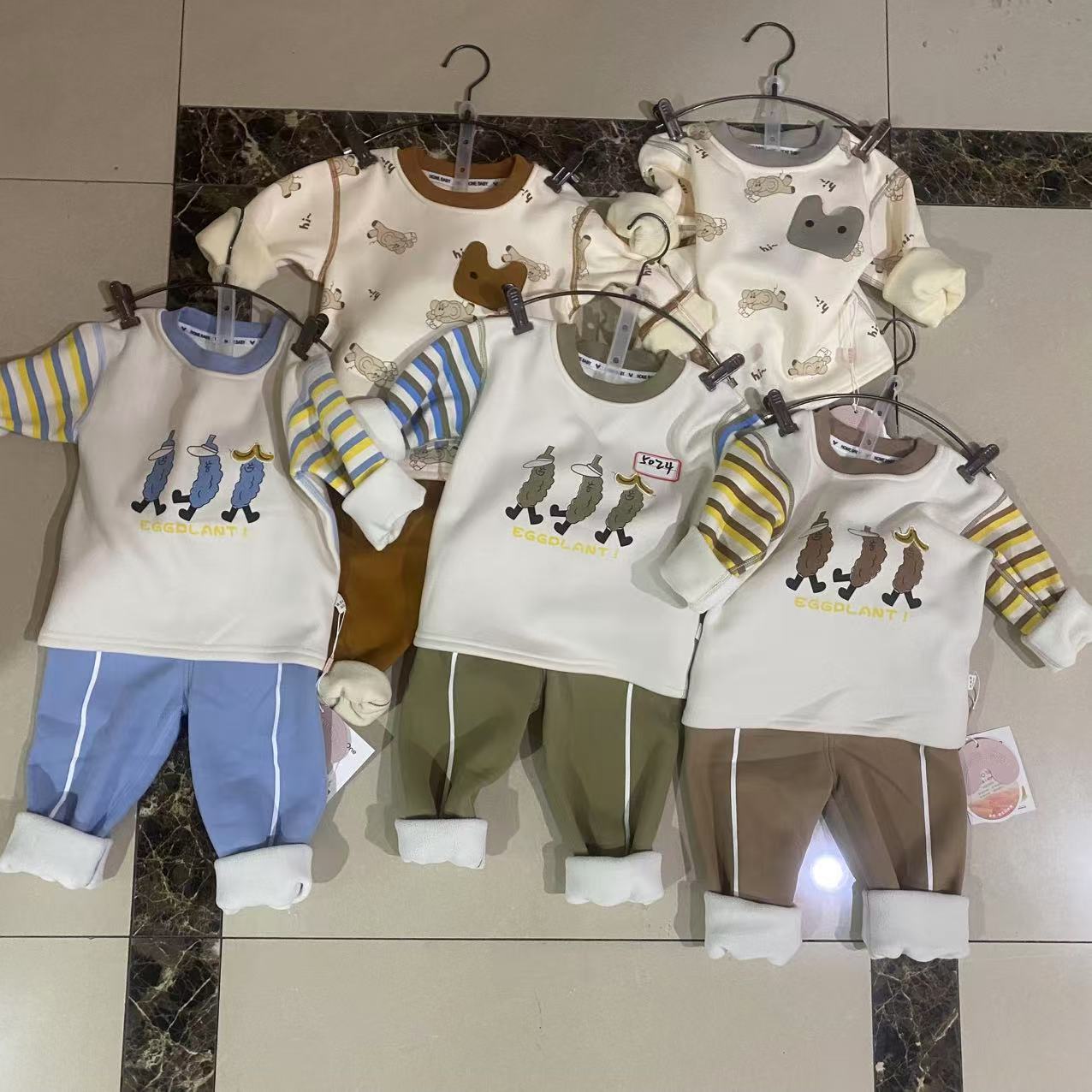 儿童宝贝棉毛两件套纯棉舒适款保暖衣