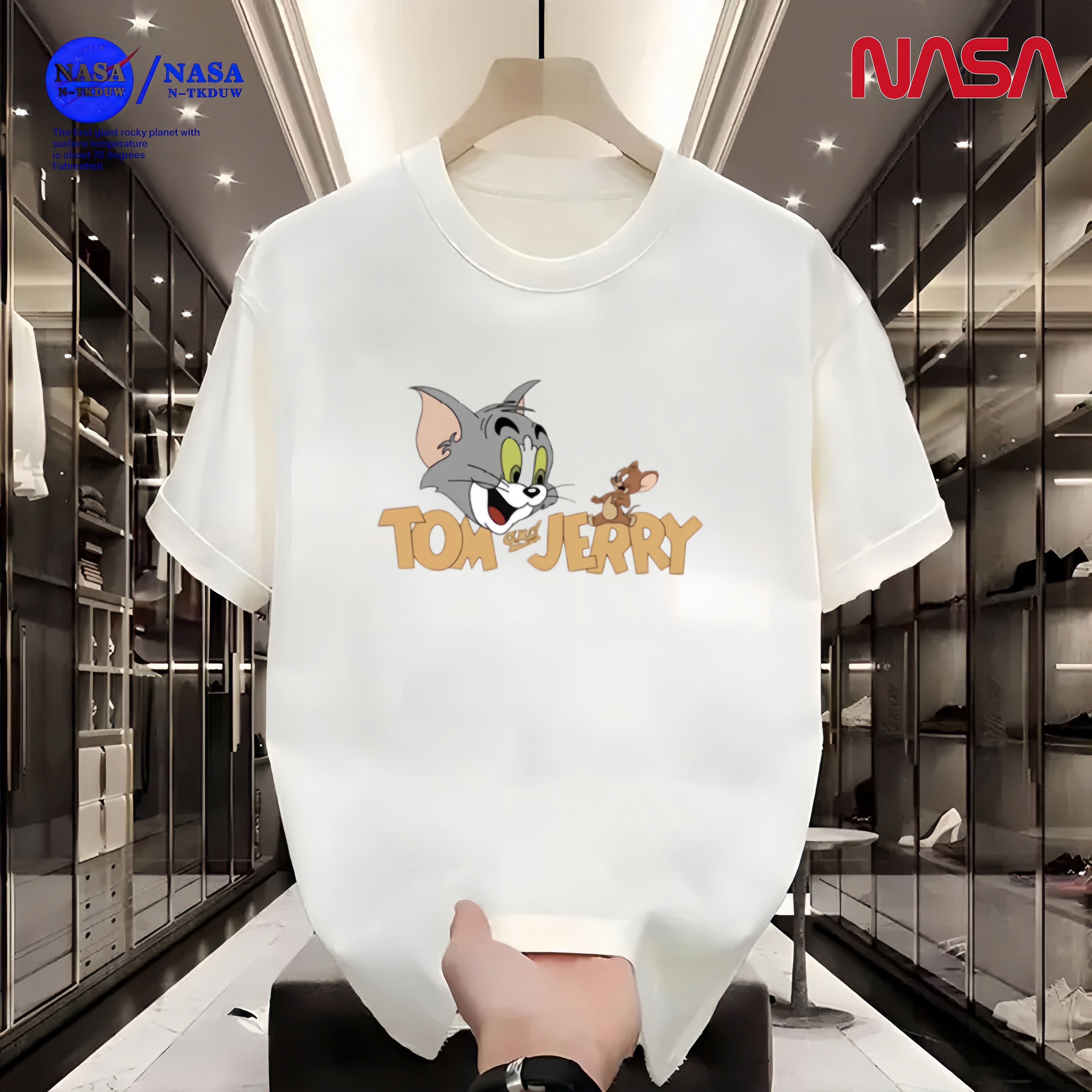 D16NASA联名重磅T恤男女同款时尚百搭圆领短袖【TOM】A-051