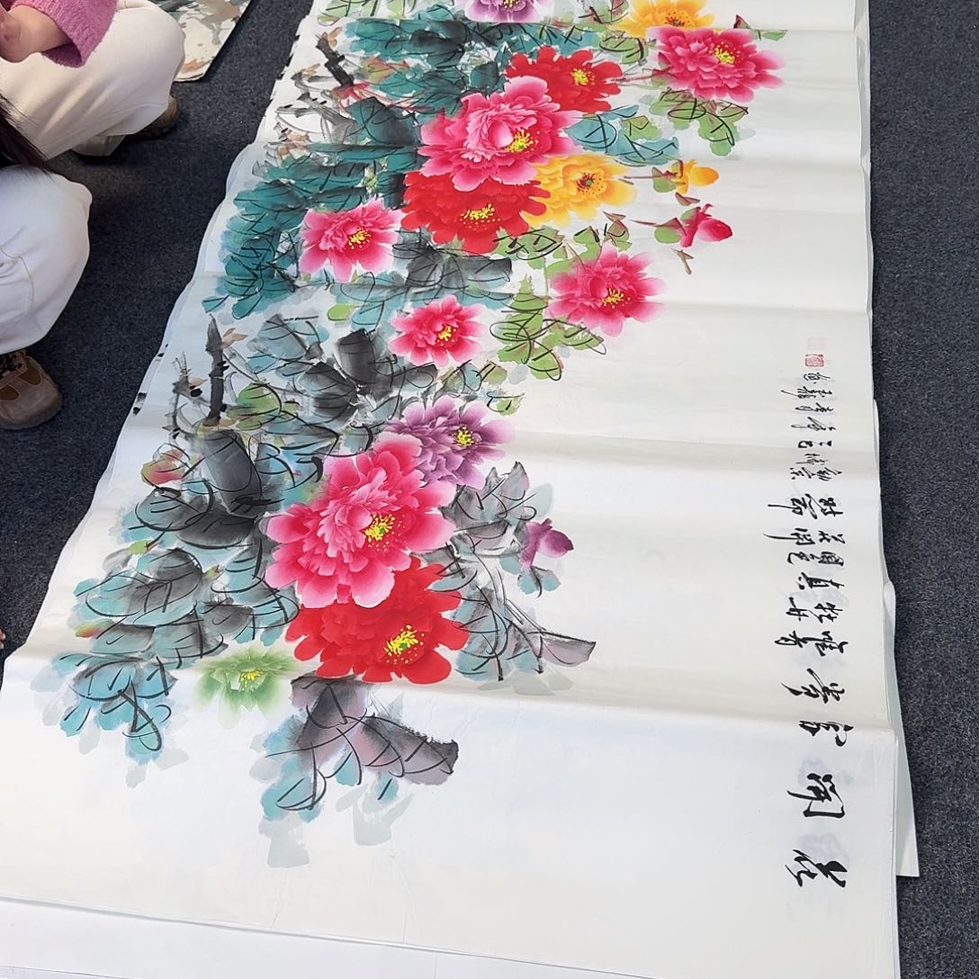 纯手绘国画作品好看小八尺