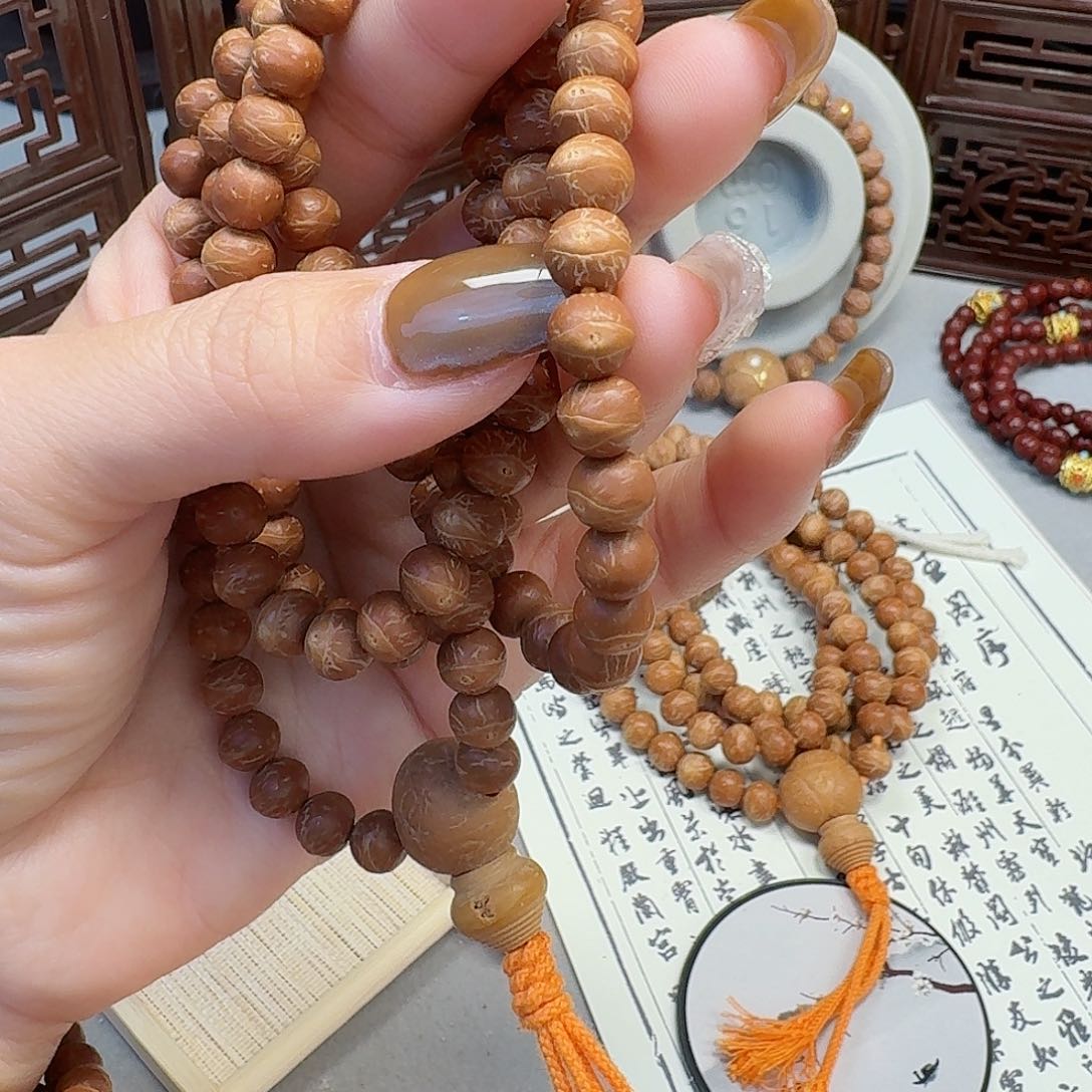 凤眼菩提手串扎*国产酸枣核