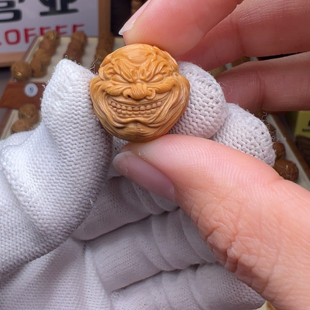 时***代把件猴头核桃精修款魔王佛爷全品有正常封口线