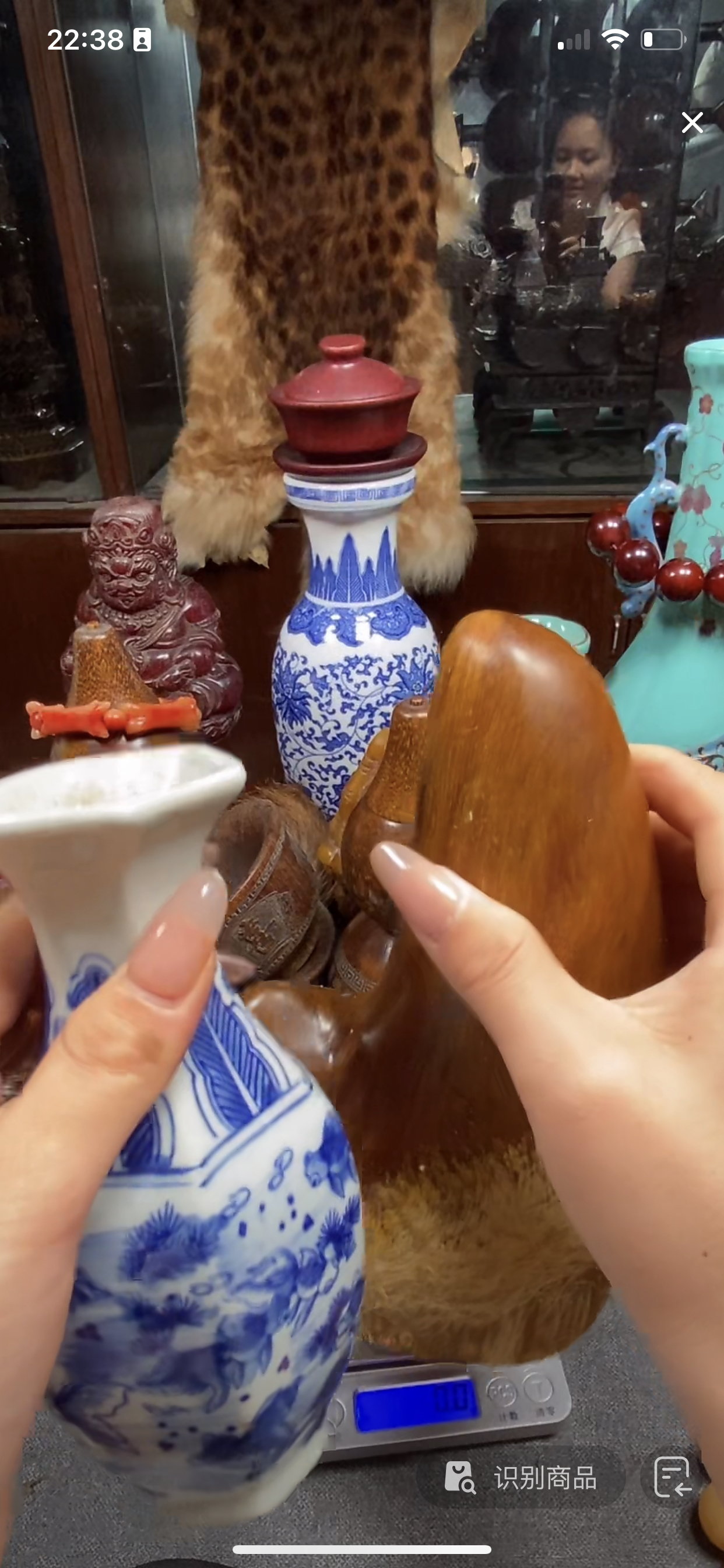 青花瓷陶瓷小瓷瓶客厅博古架酒柜工艺品装饰品摆件