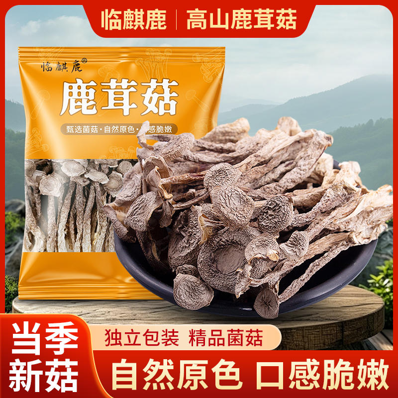 临麒鹿高山鹿茸菇50g*5袋/10袋（试吃2袋）鲜嫩爽口当季头茬新货 图片 1