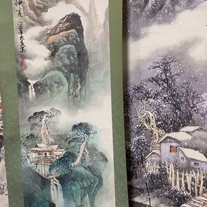 观***雪竖款川奇回流字画不退不换