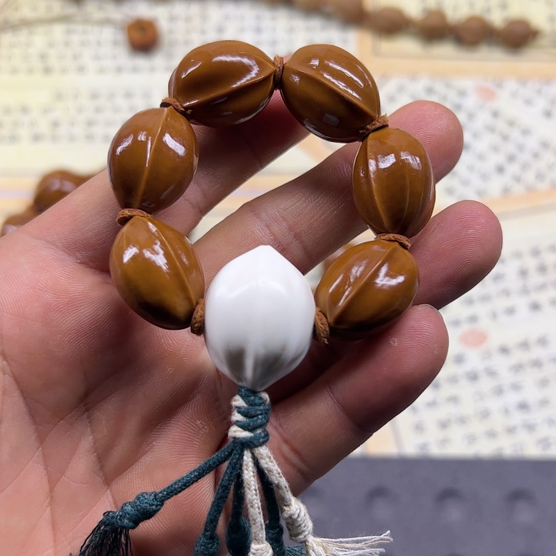 橄榄核手串/手链新春档福利橄榄核梅林铁核1622鲨鱼背手捻