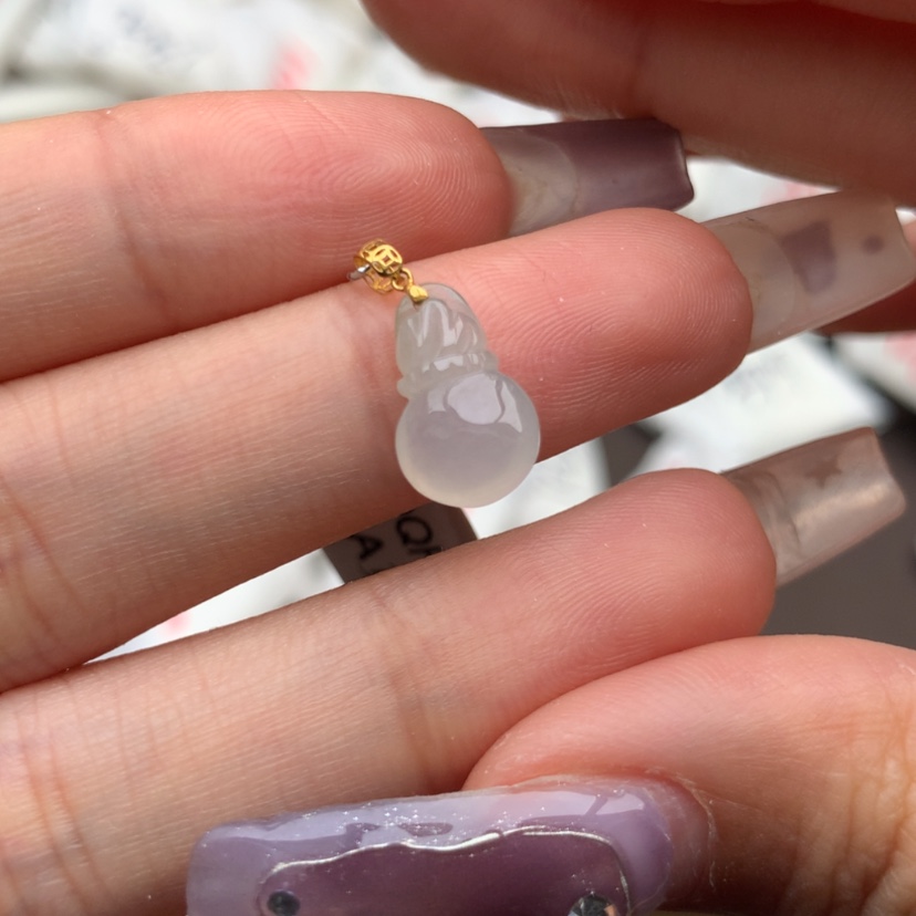 【闪购商品】翡翠挂件18K金镶嵌一