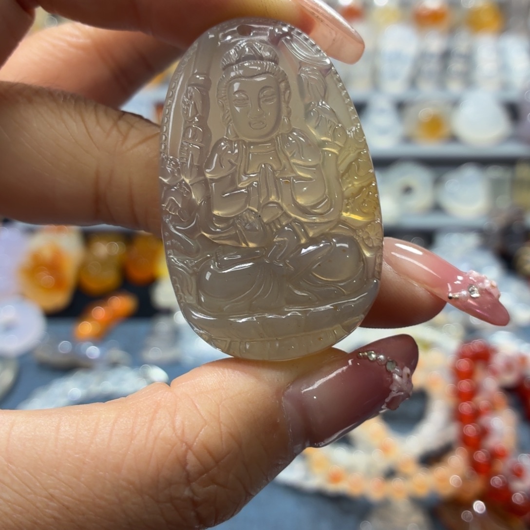 玛瑙/玉髓未镶嵌吊坠(不含链)