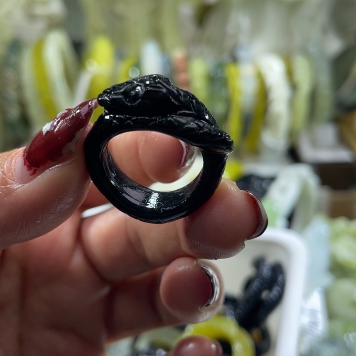 岫玉未镶嵌戒指17