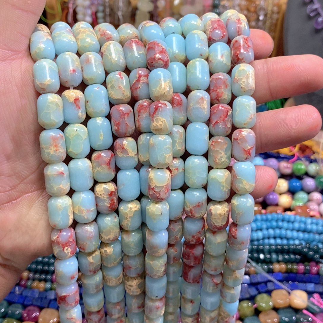 玛瑙/玉髓未镶嵌珠宝半成品寿山石圆通一条卡10mm