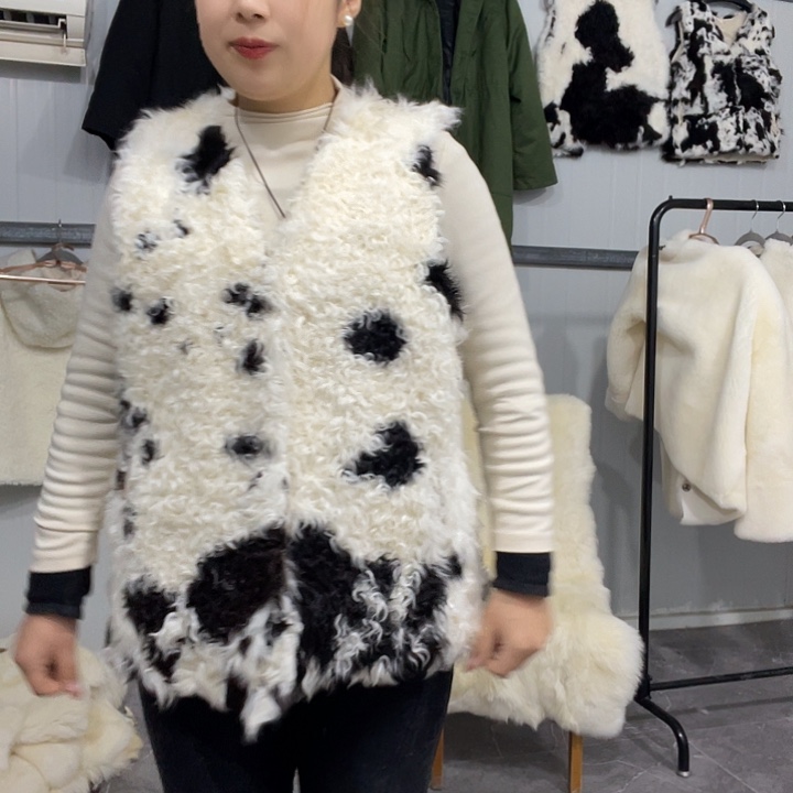 羊皮双面款羊羔皮马甲