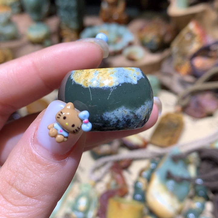 岫岩河磨玉（透闪石质玉）扳指未镶嵌