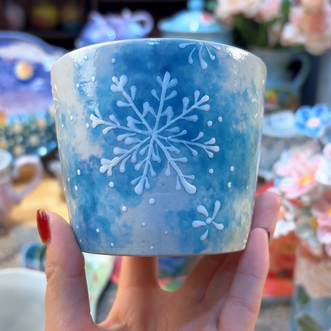 景德镇手绘高温釉下彩陶瓷茶具