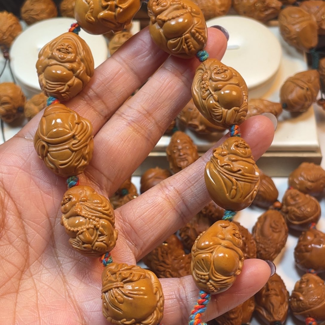 橄榄核手串/手链布袋弥勒橄榄核手串