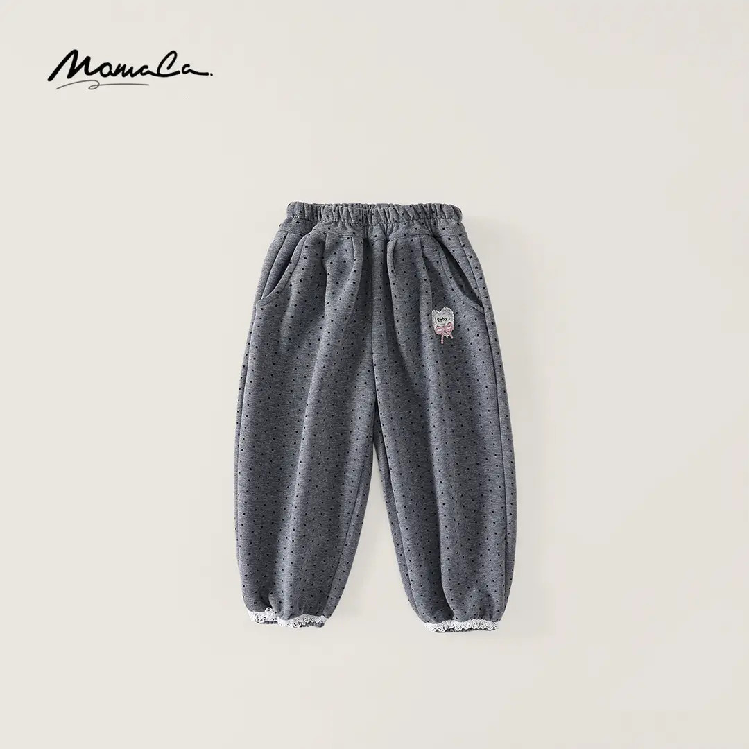 MOMOCO女童秋季潮流百搭波点花边灯笼裤77730358014&77830358012