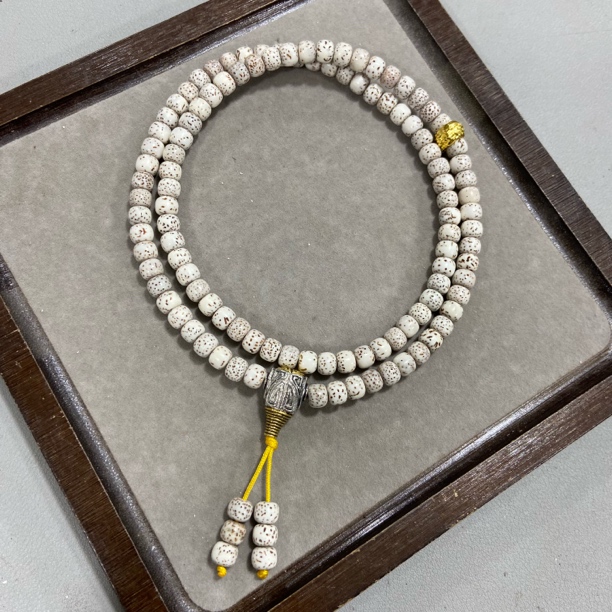 Y752原生态顺白海南料星月菩提卡7多圈手串（多样性发货发其一）