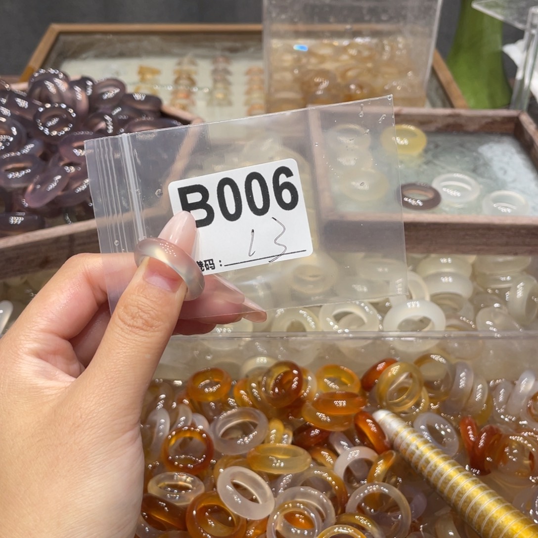 玛瑙/玉髓未镶嵌戒指006