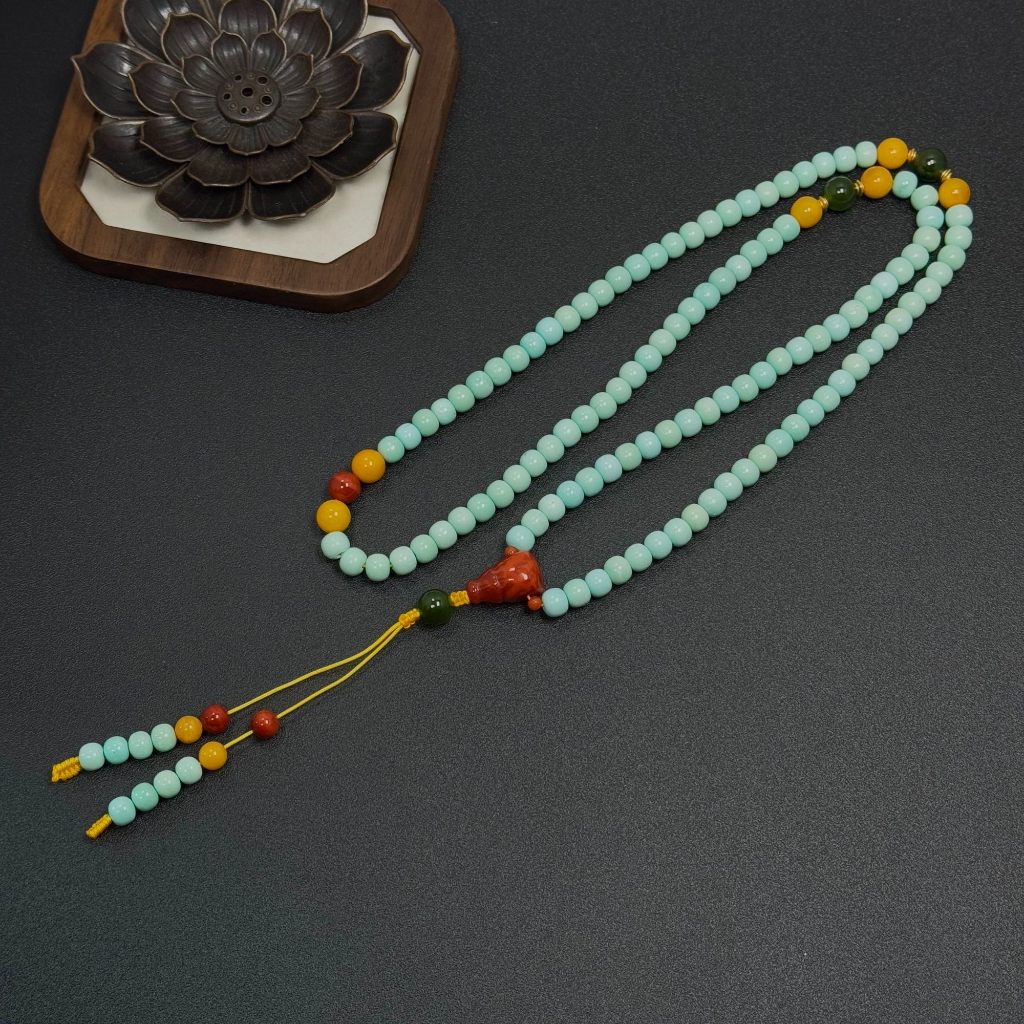 【李晨nic专属】18K金绿松石老形108项链（多样性发货）XLY4122864